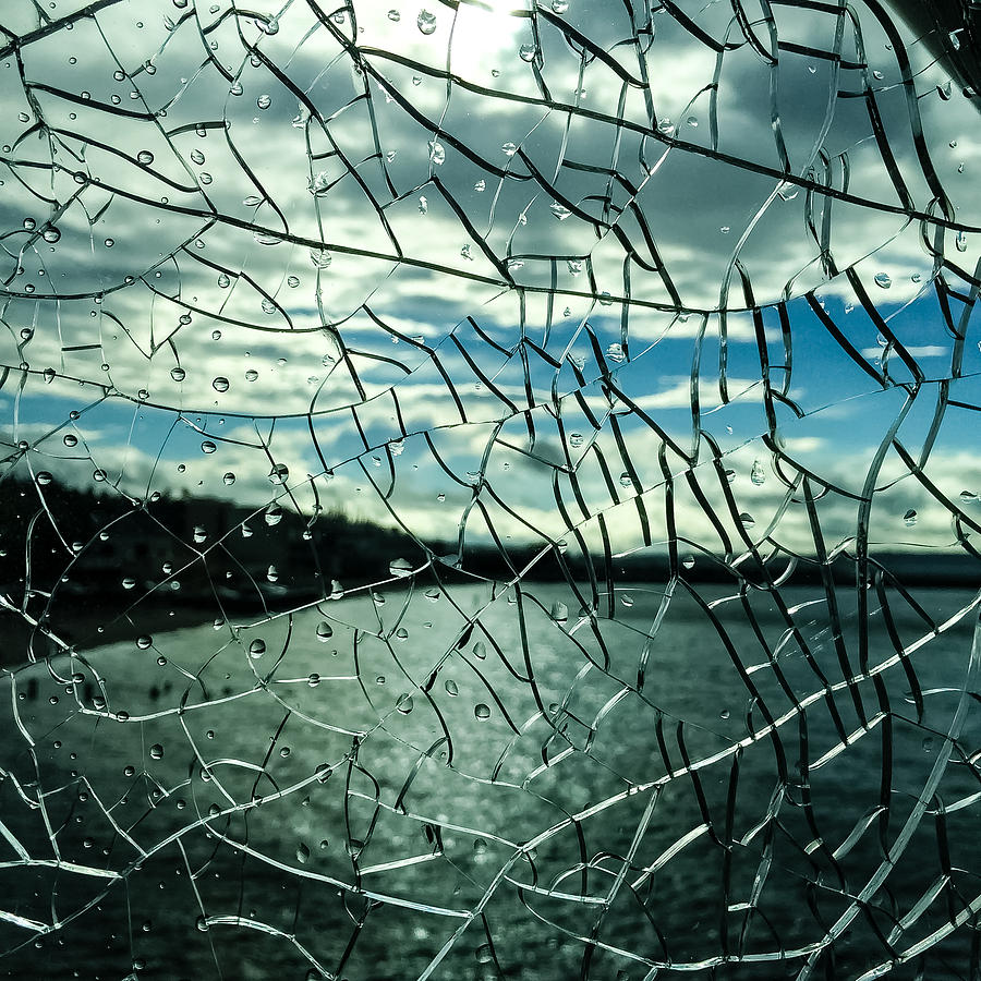 Through Cracked Glass Photograph by Ronda Broatch