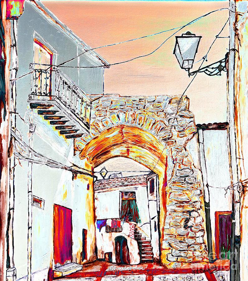 Architecture Painting - Through the arch by Loredana Messina