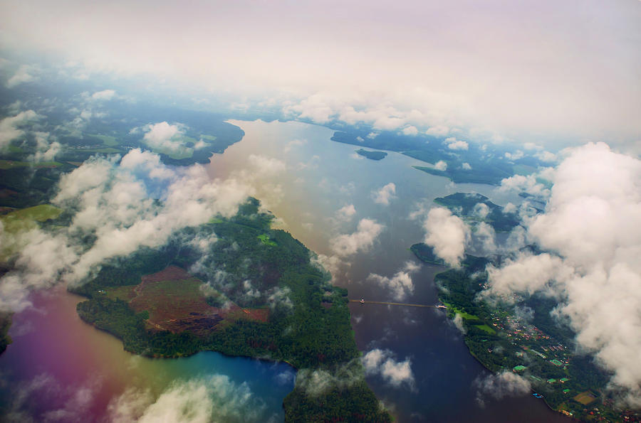 Through the Clouds. Rainbow Earth Photograph by Jenny Rainbow