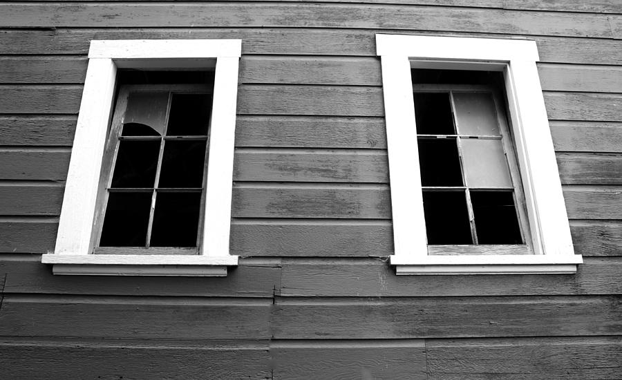 Through The Eyes Of Windows bw Photograph by Kami McKeon