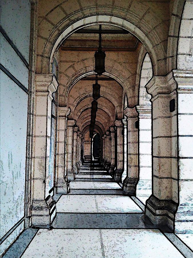 Through the Pillars Photograph by Zinvolle Art