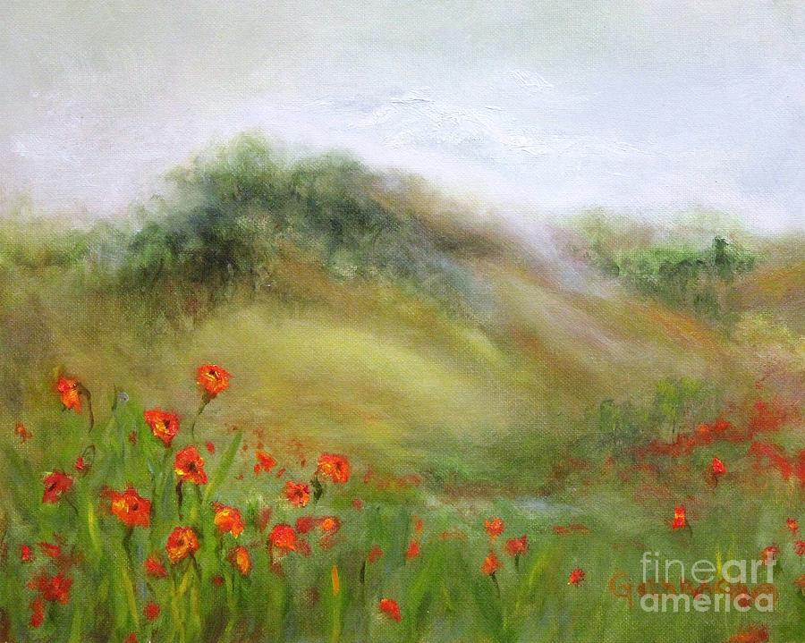 Through the Poppies Painting by Kathy Lynn Goldbach