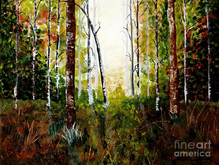 Tree Painting - Through The Trees by Tim Townsend