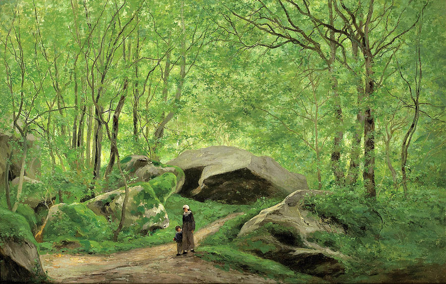 Through the Woods Painting by Antoine Chintreuil - Pixels