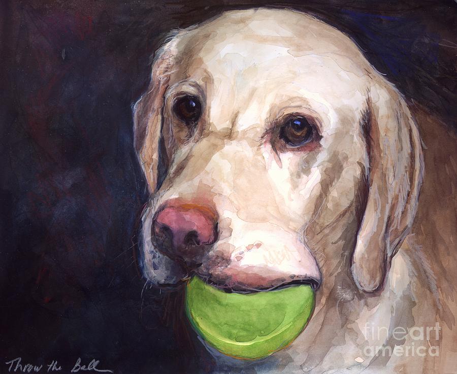 Labrador Retriever Painting - Throw the Ball by Molly Poole