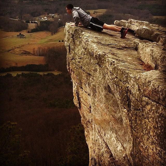 Throwback Photograph - #throwback To Hiking Pilot Mtn. Looking by Garrett Teague