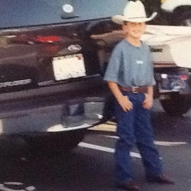 Tbt Photograph - Throwin It Back To The Young cowboy by David Peterson
