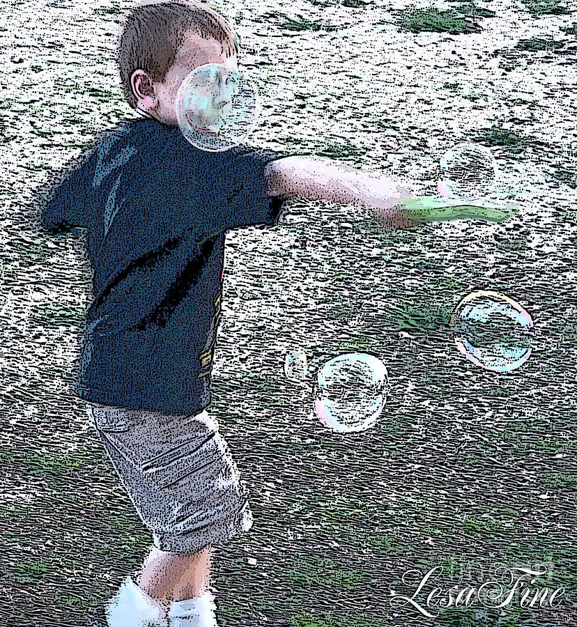 Throwing Bubbles Photograph by Lesa Fine