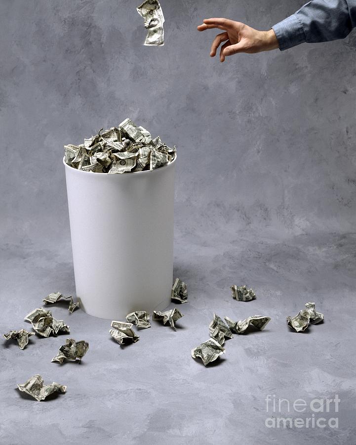 Human Photograph - Throwing Us Currency Into A Bin by Carol M. Highsmith Archive, Library Of Congress