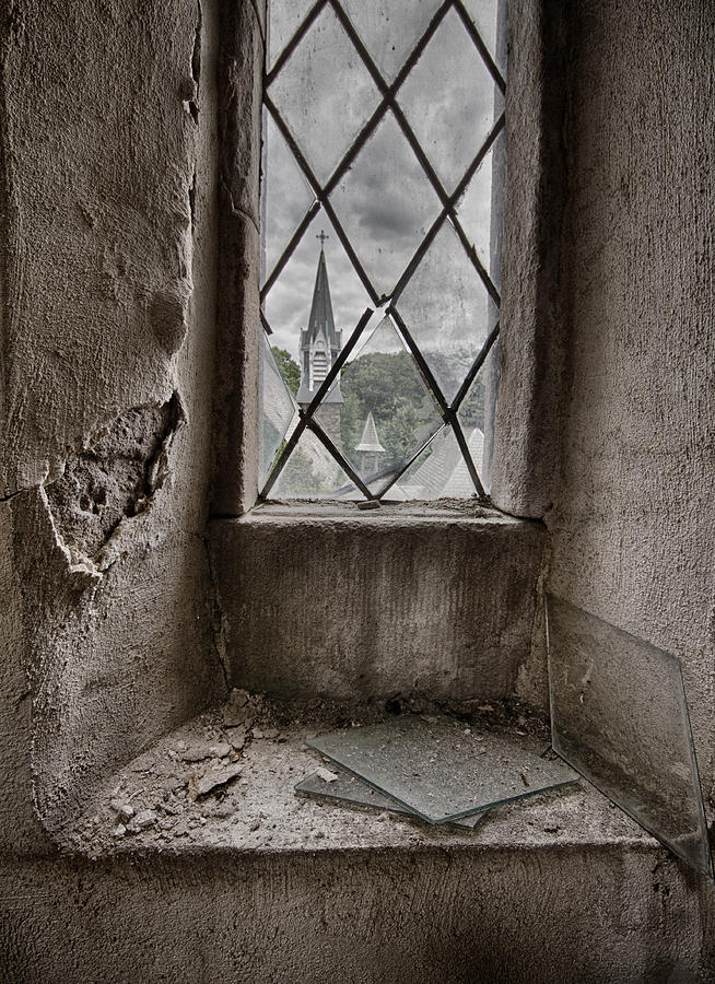 Thru the Broken Window. Photograph by Marzena Grabczynska Lorenc