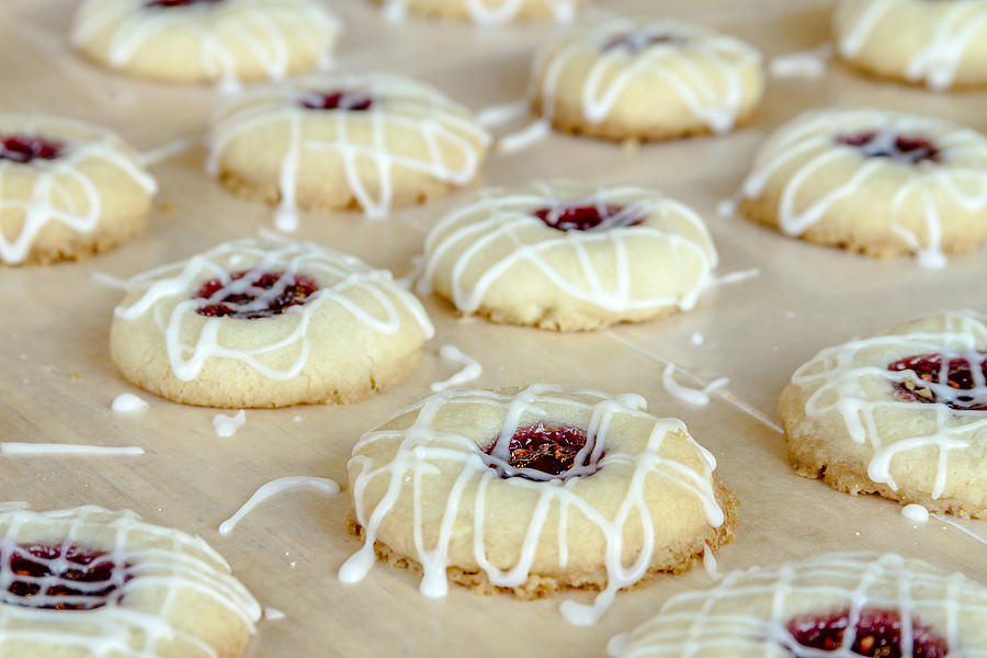 Cookie Photograph - Thumbprint Cookies by Teri Virbickis