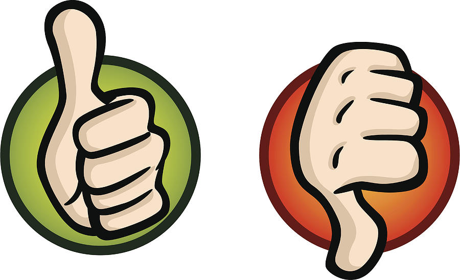 Thumbs Up and Down Icons Drawing by Artpuppy