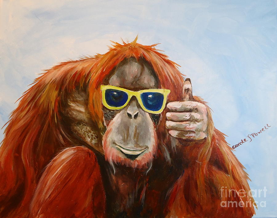 Thumbs Up Painting by Carole Powell