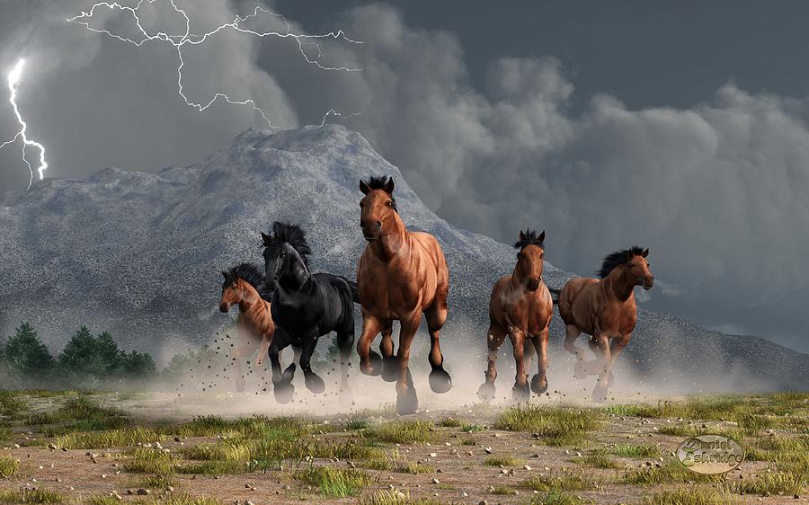 Thunder on the Plains Digital Art by Daniel Eskridge