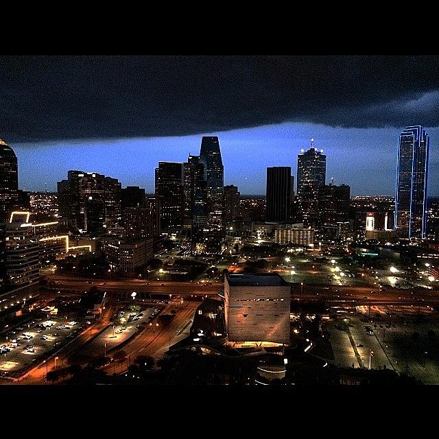Dallas Photograph - Thunder Rolls #darknstormy #downtown by Candace Hughes