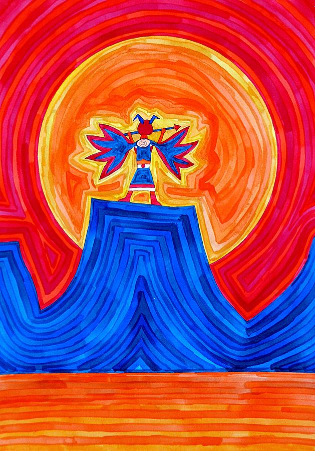 Thunderbird original painting SOLD Painting by Sol Luckman