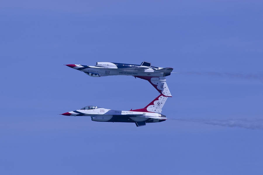 Thunderbird Solos 5 Inverted over 6 Photograph by Donna Corless