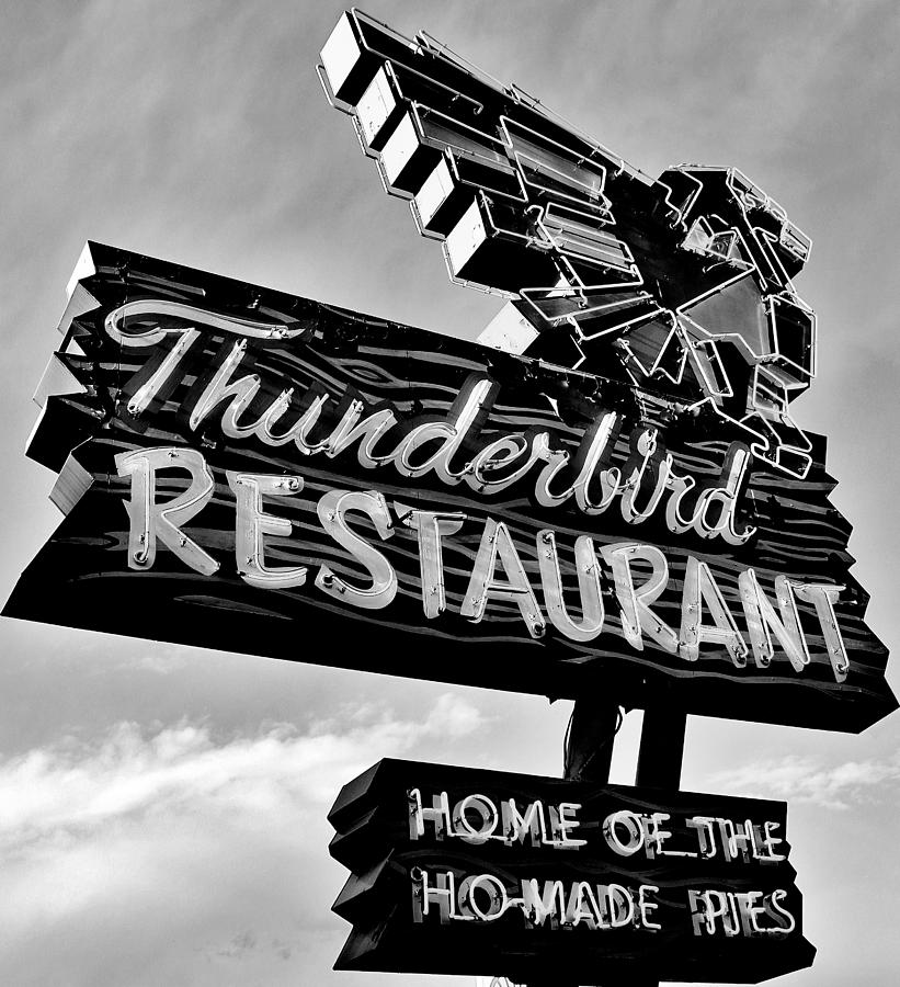 Vintage Photograph - Thunderbird Utah Black And White by Benjamin Yeager