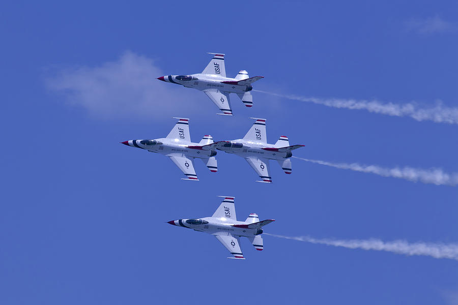 Thunderbirds Diamond Formation Topsides Photograph by Donna Corless