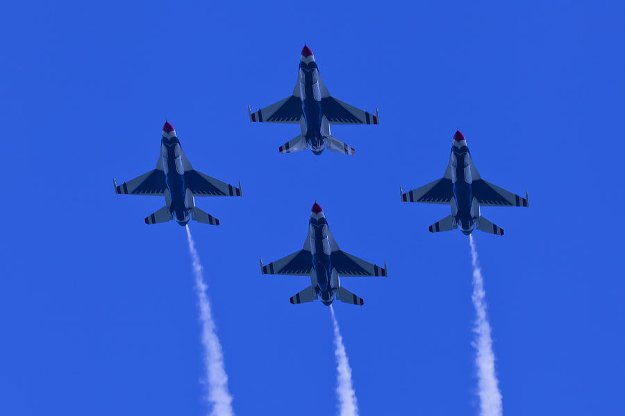 Thunderbirds Diamond Formation Undersides 2 Photograph by Donna Corless