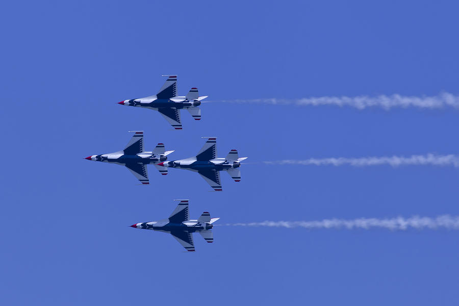 Thunderbirds Diamond Formation Undersides Photograph by Donna Corless
