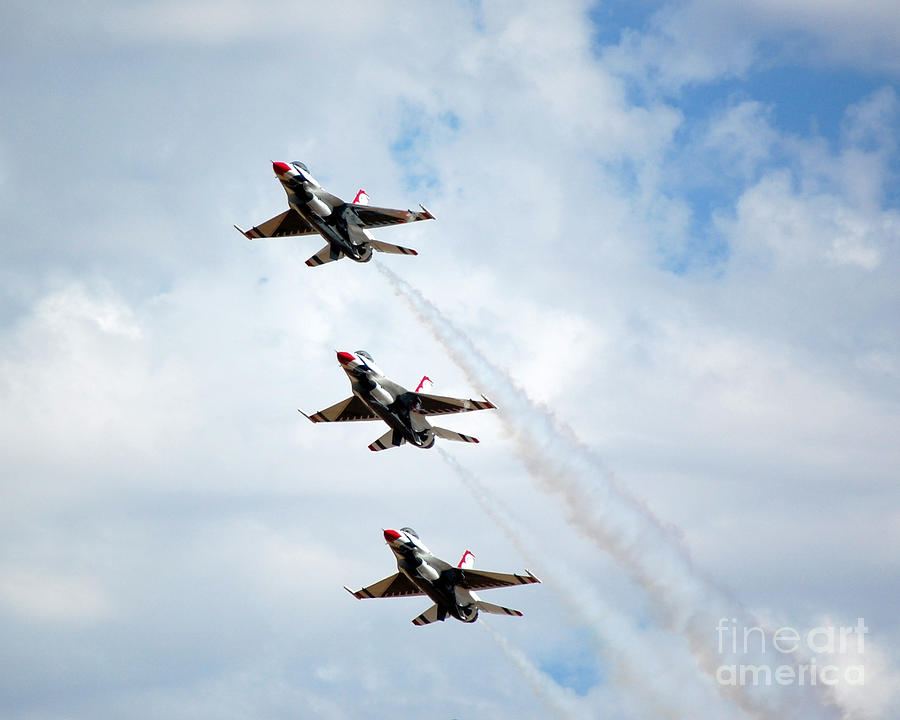 Thunderbirds Jet Formation of 3 Photograph by Debra Thompson