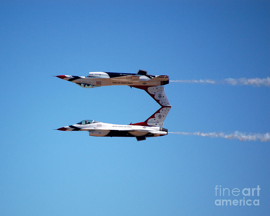 Thunderbirds Jet Team Perfect Symmetry Photograph by Debra Thompson