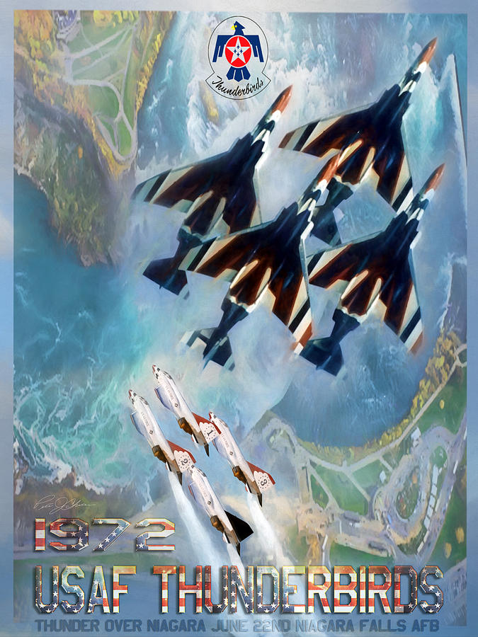 Vintage Digital Art - Thunderbirds Poster  by Peter Chilelli