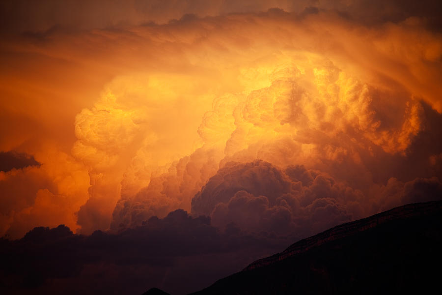 Thunderhead at Sunset Photograph by Brad Brizek