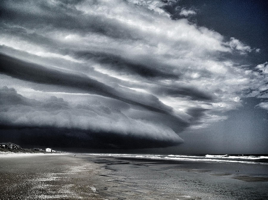 Thunderhead over Topsail Beach Photograph by John Pagliuca