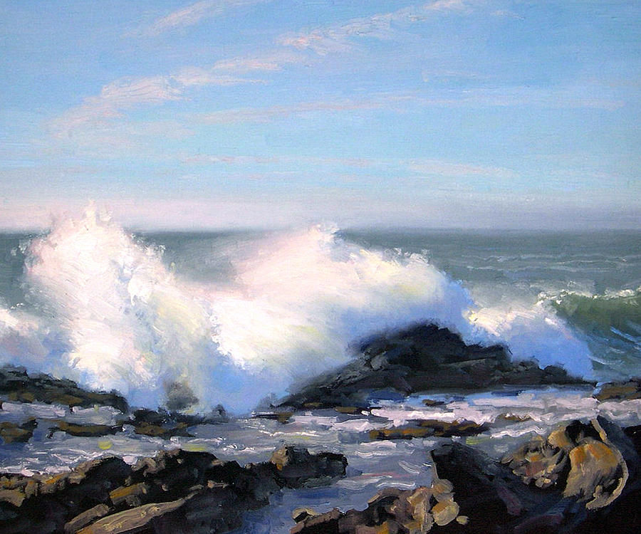 Thundering Sea Painting by Armand Cabrera