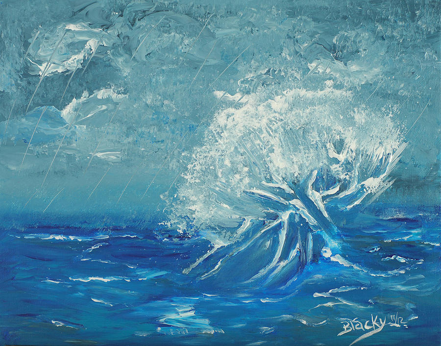 Thundering Sea Painting by Donna Blackhall