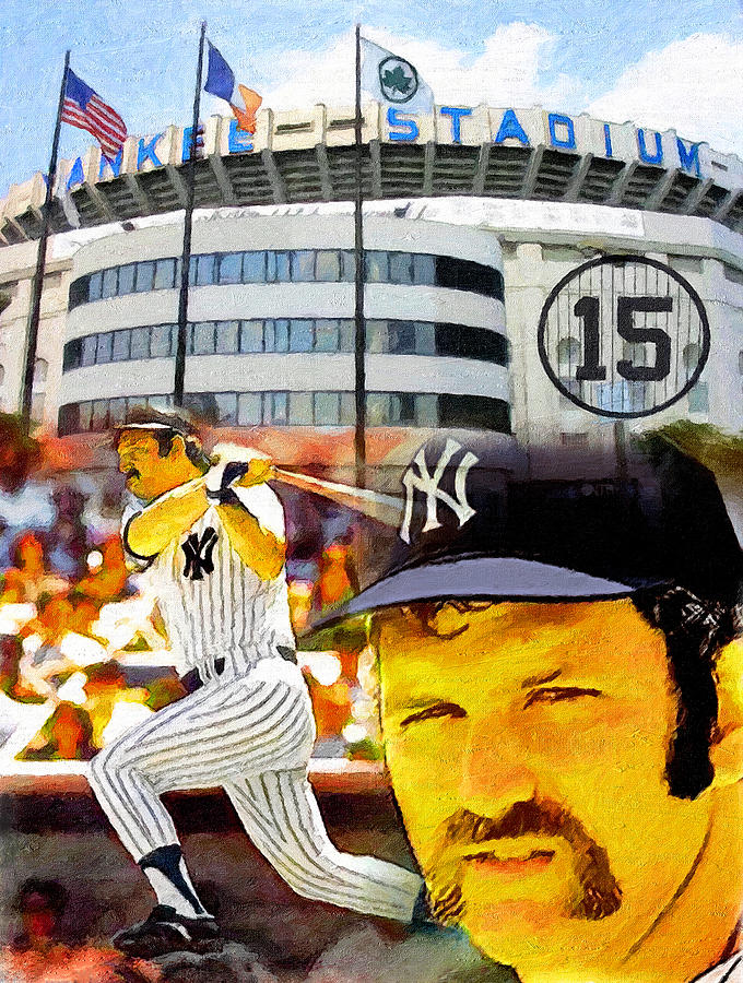 New York Yankees Painting - Thurman Munson Yankee For Life by John Farr