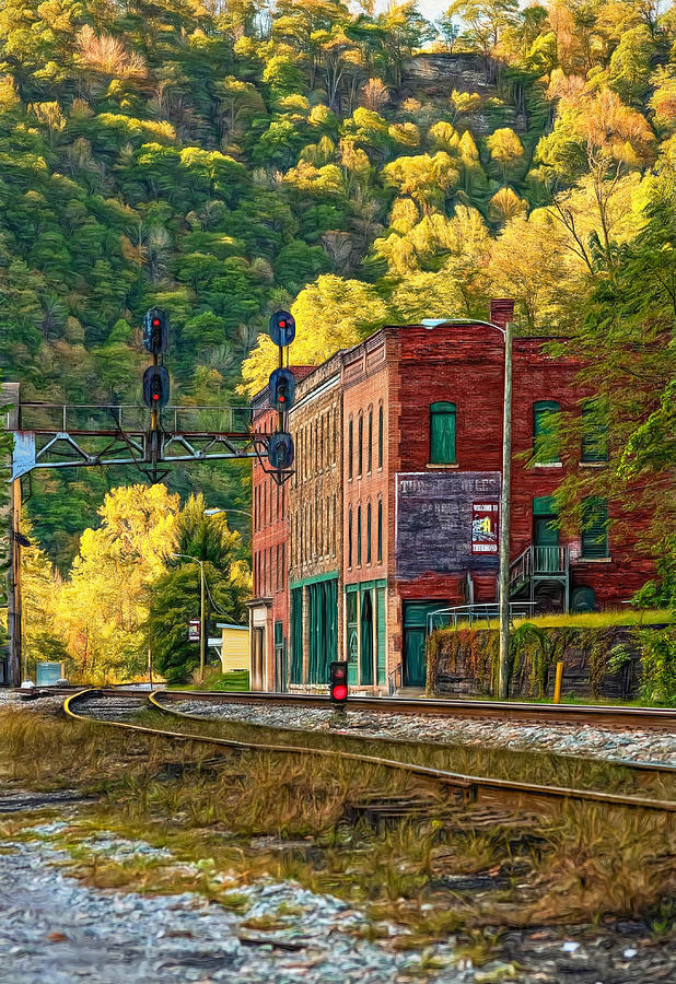 Fall Photograph - Thurmond WV - Paint by Steve Harrington