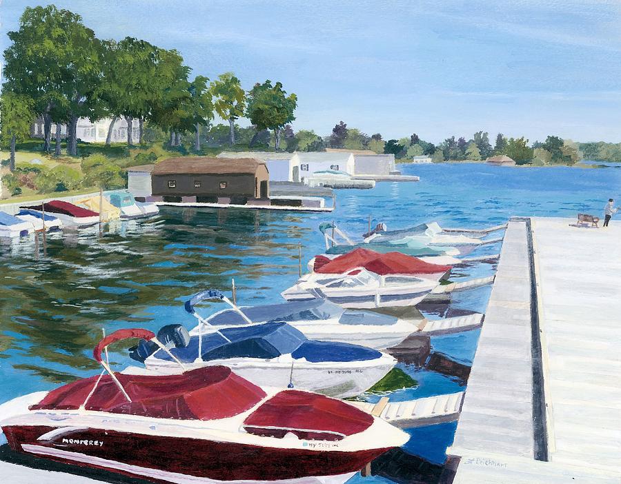 T.I. Park Marina Painting by Lynne Reichhart