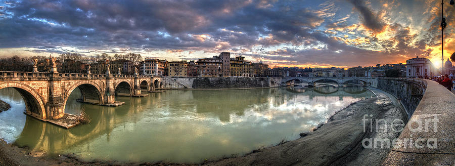 Tiber River Sunset Photograph by Yhun Suarez
