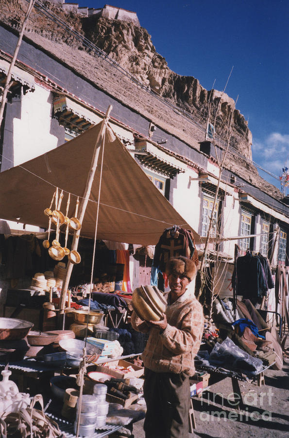 Tibet Market at Gyantse by jrr Photograph by First Star Art