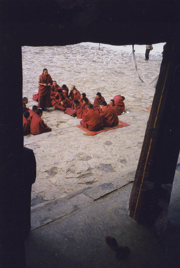 Buddha Photograph - Tibet Sera debate by First Star Art