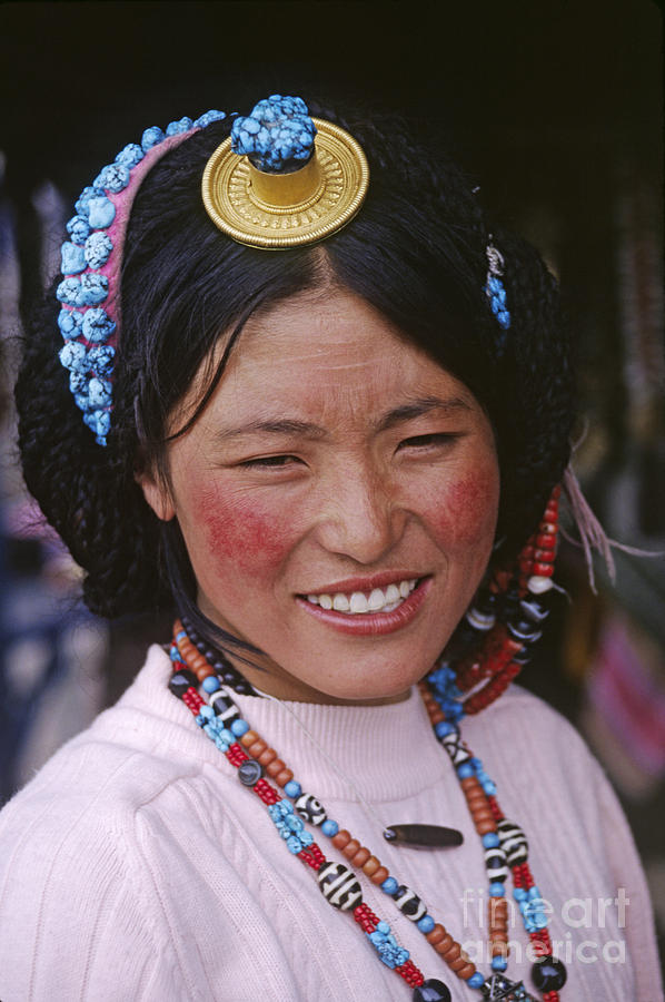 Tibetan Beauty - Lhasa Tibet Photograph by Craig Lovell