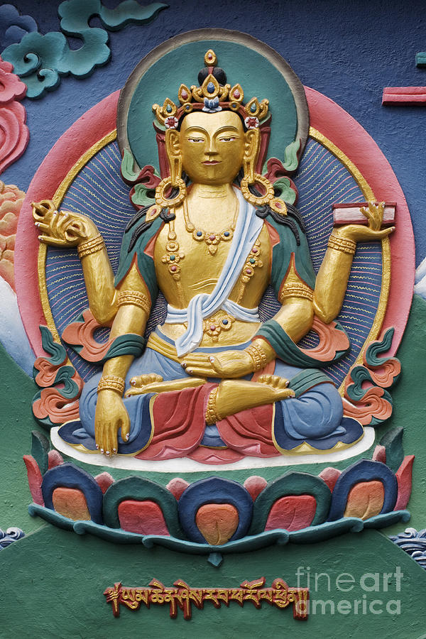 Buddha Photograph - Tibetan buddhist deity by Tim Gainey