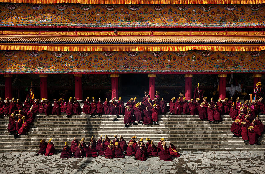 Tibetan Buddhists Celebrate Religion Photograph by Kevin Frayer