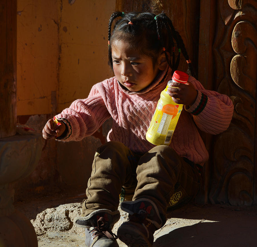 Tibetan Girl Photograph by Yue Wang