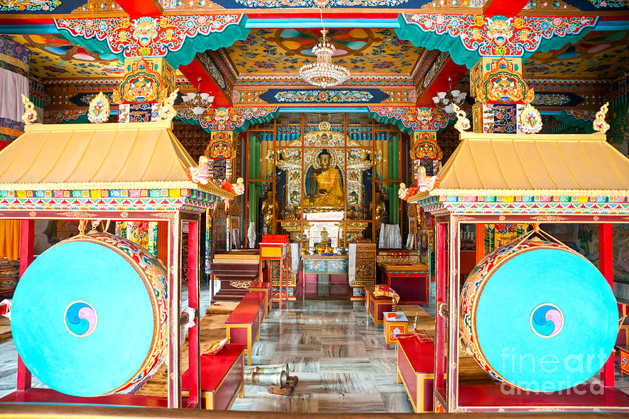 Tibetan temple - Bodhgaya - India Photograph by Luciano Mortula