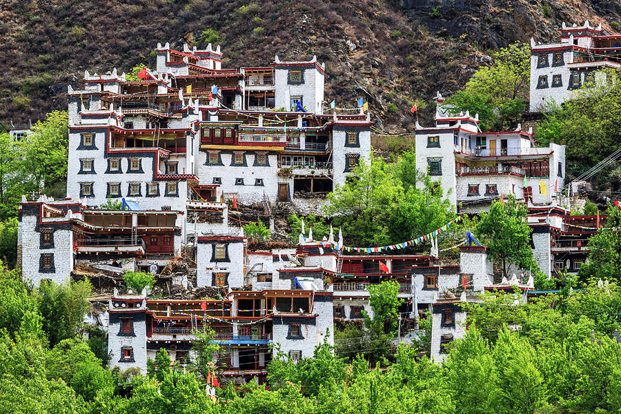 Tibetan Village, Jinchuan, Sichuan China Photograph by Feng Wei Photography
