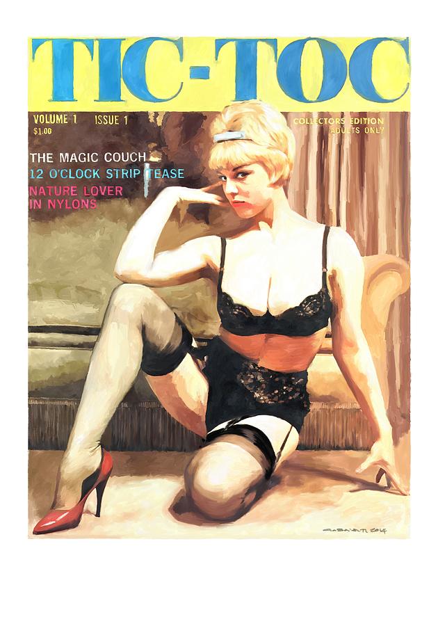 Magazine Cover Digital Art - Tic-Toc - Vintage Magazine Covers Series by Gabriel T Toro