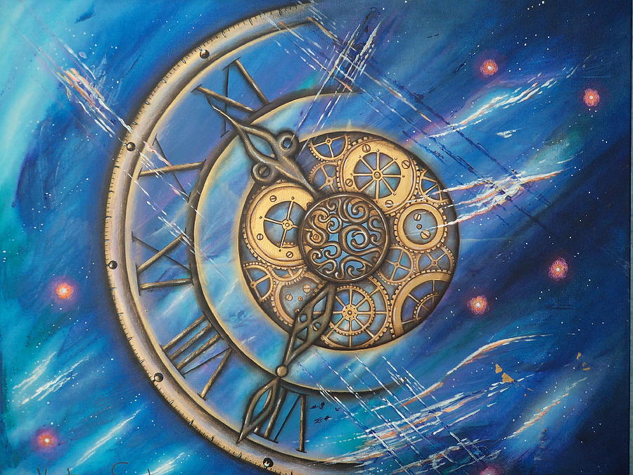 Tick Tock Painting by Krystyna Spink