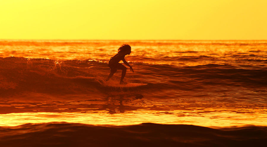 Sunset Photograph - Tico Surfer by Nathan Miller