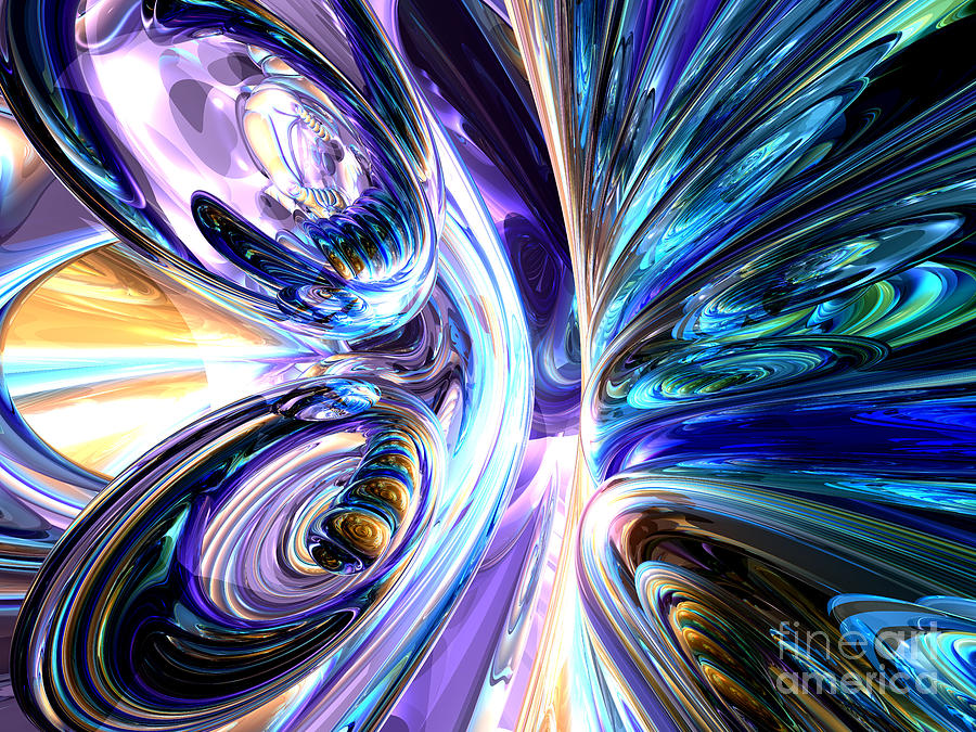 Abstract Digital Art - Tide Pool Abstract by Alexander Butler