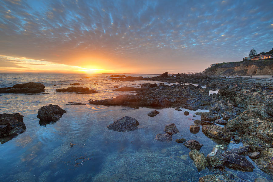 Tide pools and Sunset Photograph by Cliff Wassmann