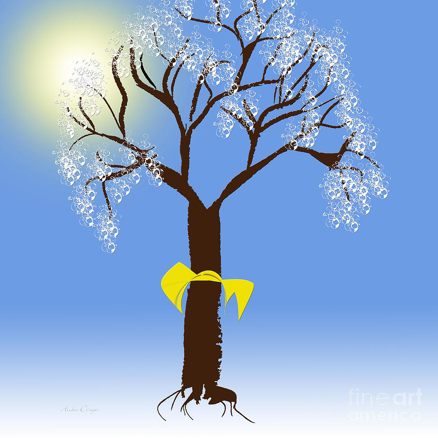 Tie A Yellow Ribbon Round The Ole Oak Tree 3  Digital Art by Andee Design
